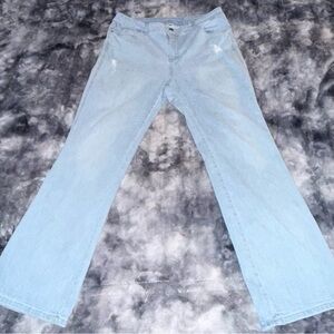Seven7 Women's Light Blue Flare Jeans